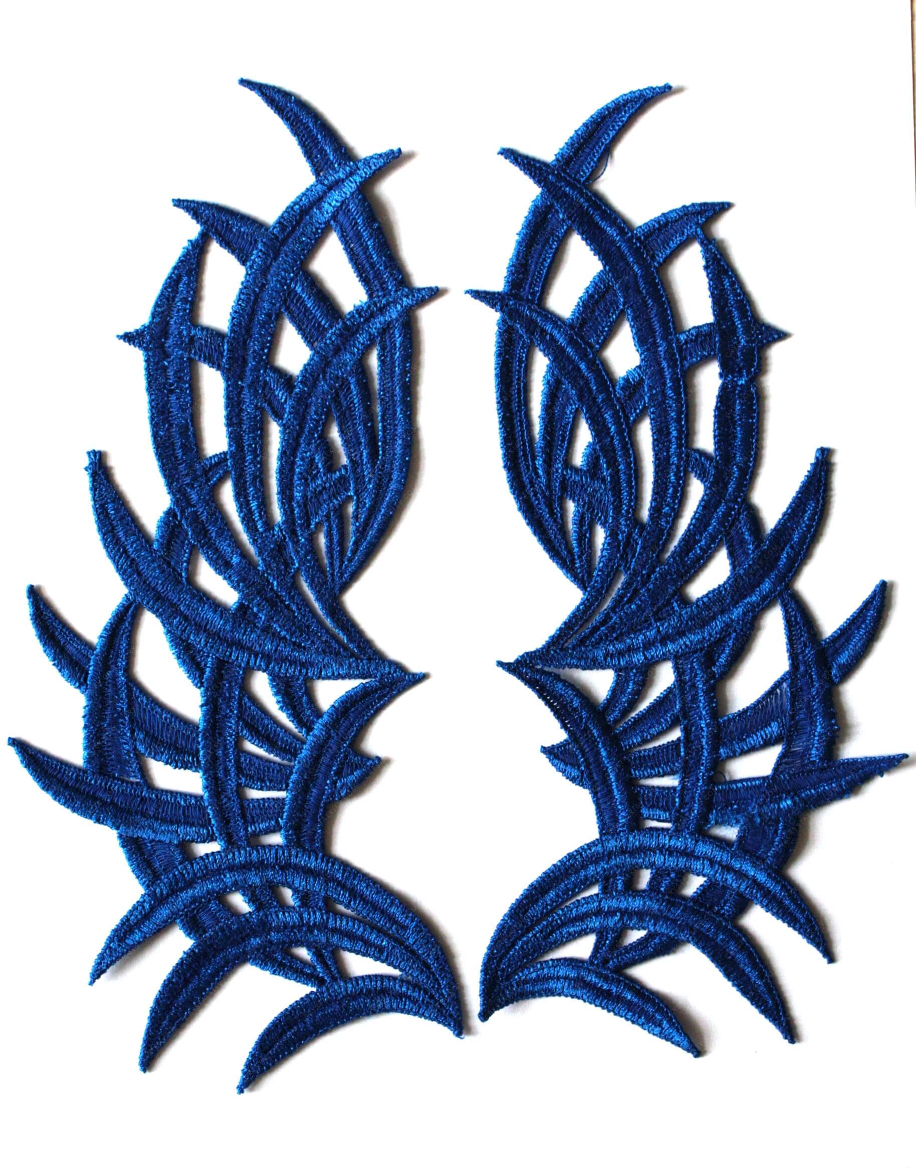 Мереживний лейс (2шт) Dark Blue 23х10см